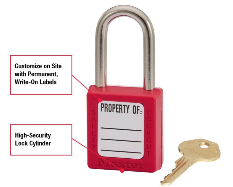 Master Lock 410RED safety padlock