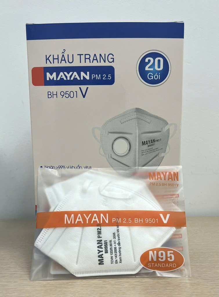 Khẩu trang Mayan BH 9501V có van N95 