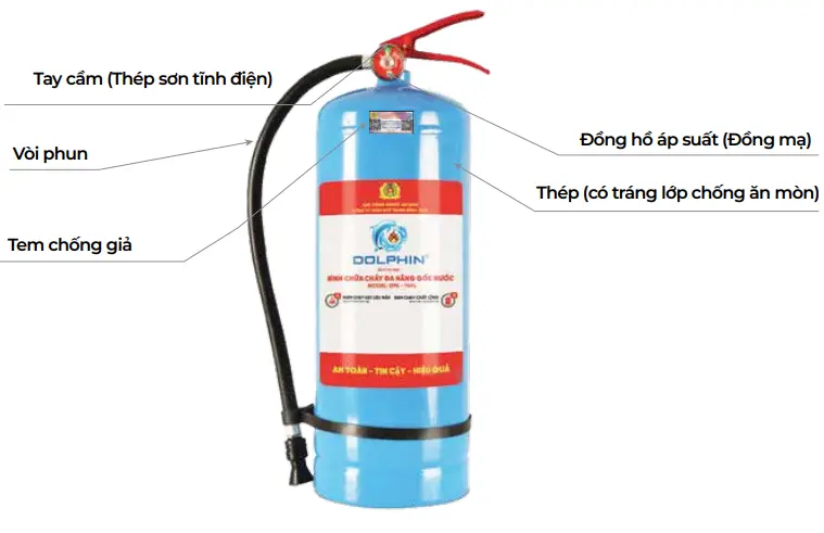 Bình chữa cháy gốc nước Dolphin DPA-T6PL (6.5L)