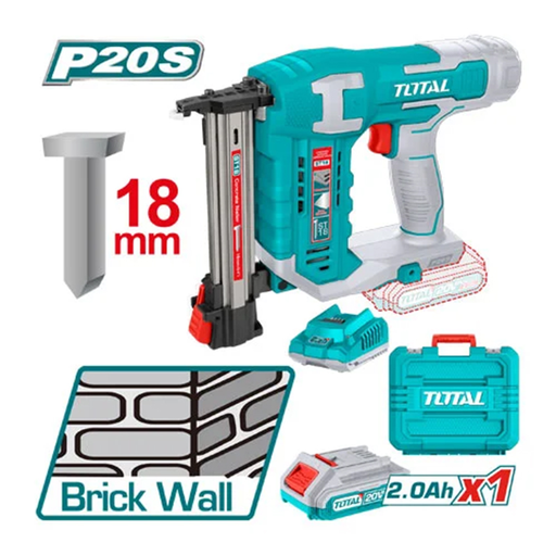 Total TCSTLI3808 brushless concrete nailer 18mm 20V battery