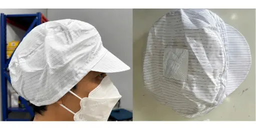 Nón vải chống tĩnh điện, có phối lưới
