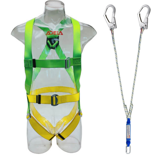 Dây An Toàn Adela H4501+EW32 (2 móc thép + giảm sốc)