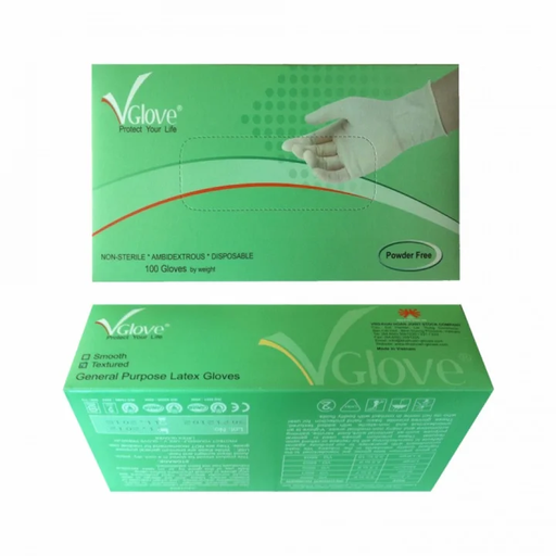 Găng y tế VGlove không bột 5.8gr 24cm, 50 đôi/hộp