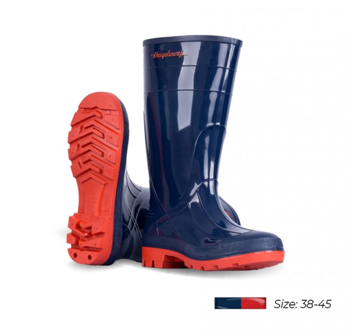 Ủng nước TD xanh đế đỏ, mũi thép (size 38-44)