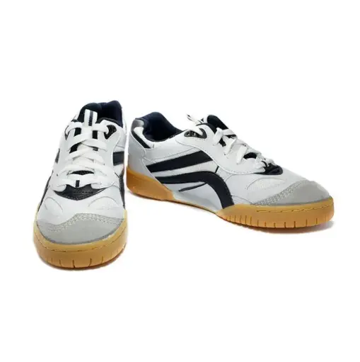 Giày vải ASIA MCS02 trắng sọc xanh đen, buột dây 