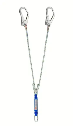 Adela EW-32 safety lanyard type 2 steel hooks + shock absorber