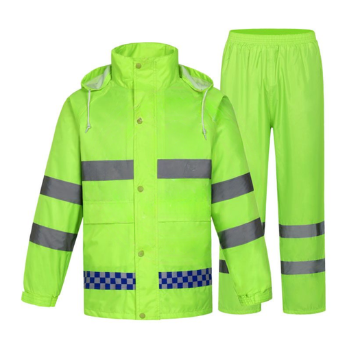 Oxford 210D raincoat in banana green color